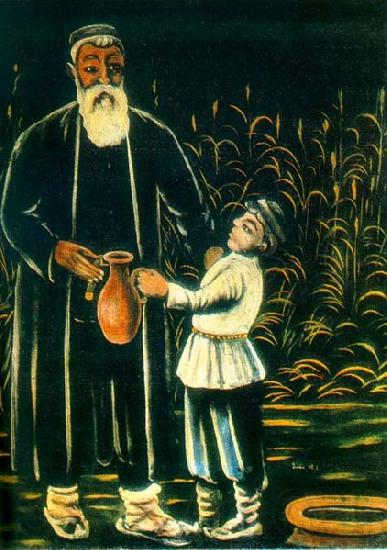 Niko Pirosmanashvili A Peasant with His Grandson Spain oil painting art